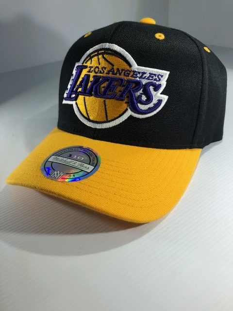 Mitchell & Ness Flexfit 110 NBA LA Lakers Team Logo 2 Tone Snapback OSFA